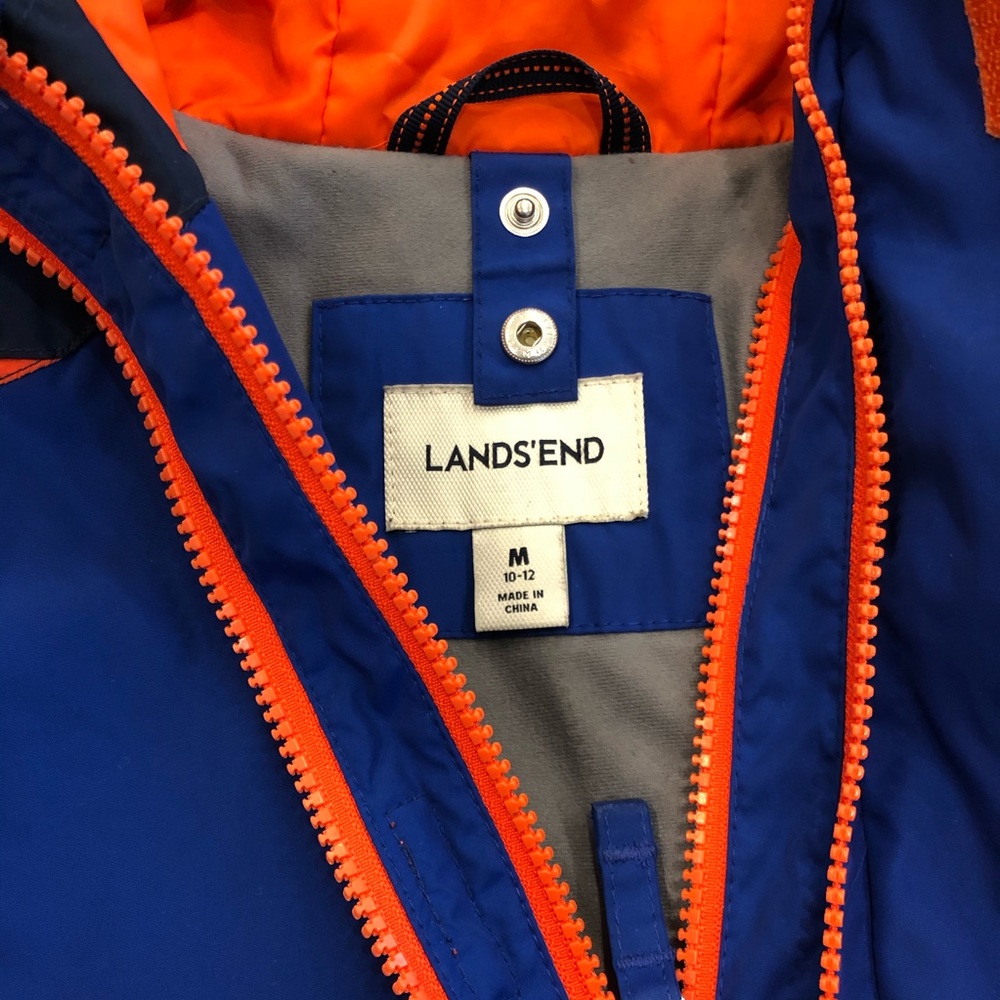 Lands End Boys Puffer Jacket Sz M - Picture 3 of 7